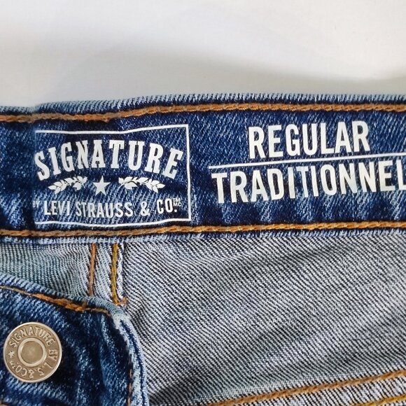 Signature by Levi Strauss Traditional regular fit denim blue men's size W40  L30 - Picture 6 of 14